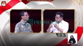 Cak Imin dan Mahfud MD saat debat Cawapres (Tangkapan Layar @KPU RI)