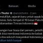 Gambar tangkapan layar postingan Twitter Erick Tohir