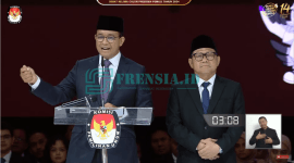 Anies Baswedan Bersama Gus Muhaimin saat Debat Terakhir Pilpres 2024 (Foto: Tangkapan Layar Youtube @KPU RI)