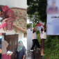 Masa Tenang Pemilu PTPS Menurunkan APK (Sebelah Kanan), KPPS Bagikan Surat Undangan (3 Foto Kiri) (Sumber: Istimewa)