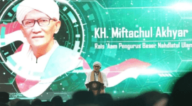Rais Aam PBNU KH Miftahul Akhyar saat memberi taujihat atau pengarahan dalam Peringatan Hari Lahir (Harlah) Ke-101 Nahdlatul Ulama (1344-1445 H) di Universitas Nahdlatul Ulama (UNU) Yogyakarta, Kota Yogyakarta, Rabu, 31 Januari 2024. (Foto: dok. PBNU)
