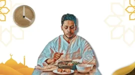 Ilustrasi Makan Sahur (Sumber: iStock/PhotoghrapherOlympus, emro.who.int, Canva)
