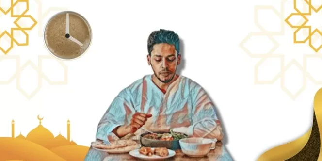 Ilustrasi Makan Sahur (Sumber: iStock/PhotoghrapherOlympus, emro.who.int, Canva)