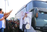 Anies Baswedan saat Pidato dan Pelepasan Mudik Gratis Pemprov DKI Jakarta Tahun 2022 (Sumber: Instagram @aniesbaswedan)