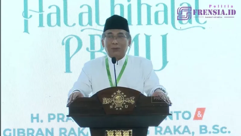 Gambar Gus Yahya:NU Itu Sudah Tak Pernah Lagi Berkampanye (Sumber: TVNU)