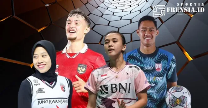 Frensia's Ilustrasi. Dari kiri, Megawati Hangestri Pertiwi, Ivar Jenner, Febriana Dwipuji Kusuma,Erlangga Setyo Dwi Saputra. 