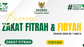 Tangkapan Layar Besaran Zakat Fitrah dan Fidyah Instagram @BaznasJember
