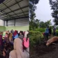 Foto Istimewa - Warga Desa Sumberarum, Kecamatan Songgon, Banyuwangi sedang menyembelih sapi, dan antri untuk menyelep daging. 
