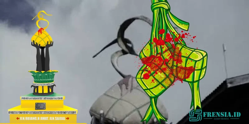 Gambar Tragedi Ketupat berdarah (Sumber Grafis Pngtree, IG @eyedropper_, FB Borneo Oracle)