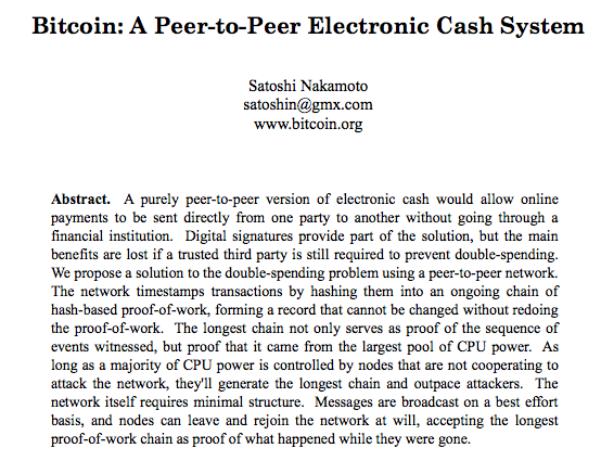 Paper karya Sathosi Nakamoto - Penemu Bitcoin
