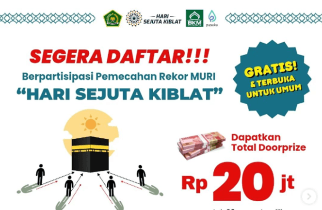 Poster Hari Sejuta Kiblat Kemenag (Sumber: Instagram @harisejutakiblat)