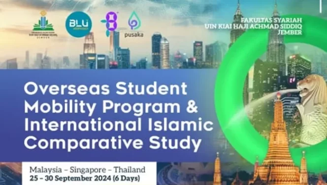 Flyer Program Overseas Student Mobility Program and International Islamic Comparative Study  (Sumber: Fakultas Syariah UIN KHAS Jember)