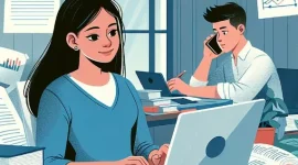 Ilustrasi gambar Mahasiswa sambil Bekerja sumber by Frensia.id