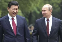 Ilustrasi gambar kunjungan Vladimir Putin ke Tiongkok, Sumber dari Media X akun Sony Thang