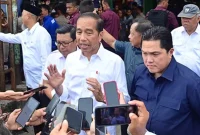 Jokowi saat wawancara bersama awak Media usai Puncak Harlah Pancasila di Kota Dumai (Sumber: setneg.go.id)