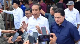Jokowi saat wawancara bersama awak Media usai Puncak Harlah Pancasila di Kota Dumai (Sumber: setneg.go.id)