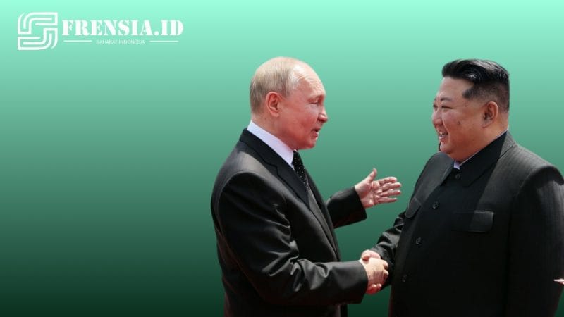 Ilustrasi gambar Presiden Rusia Vladimir Putin dan Kim Jong Un Presiden DPRK sumber edit by elriyadh 