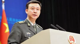 Ilustrasi gambar juru bicara Kementerian Pertahanan Tiongkok Wo Qian, sumber media X