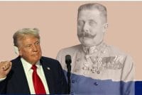 foto donald trump setelah menjalani perawatan medis