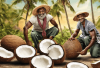 Ilustrasi Pekebun Kepala dalam Industri Gula Merah - Sam Ridwan (AI/Frensia.id)