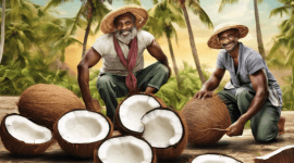 Ilustrasi Pekebun Kepala dalam Industri Gula Merah - Sam Ridwan (AI/Frensia.id)