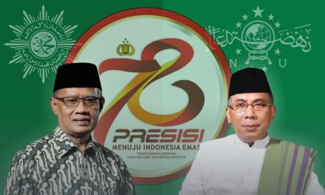 Ilustrasi Ucapan Selamat HUT Bhayangkara ke-78 dari NU dan Muhammadiyah