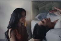 foto lyodra dan davina karamoy dalam clip lagu terlalu cinta (Sumber: hasil tangkapan layar clip lagu terlalu cinta)