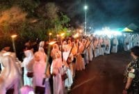 pawai obor dan sholawat keliling desa Mundurejo 