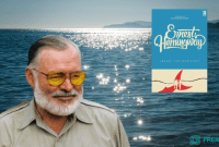 foto Ernest Hemingway dan karya monumentalnya lelaki Tua dan Laut (Ilustrasi/Arif)