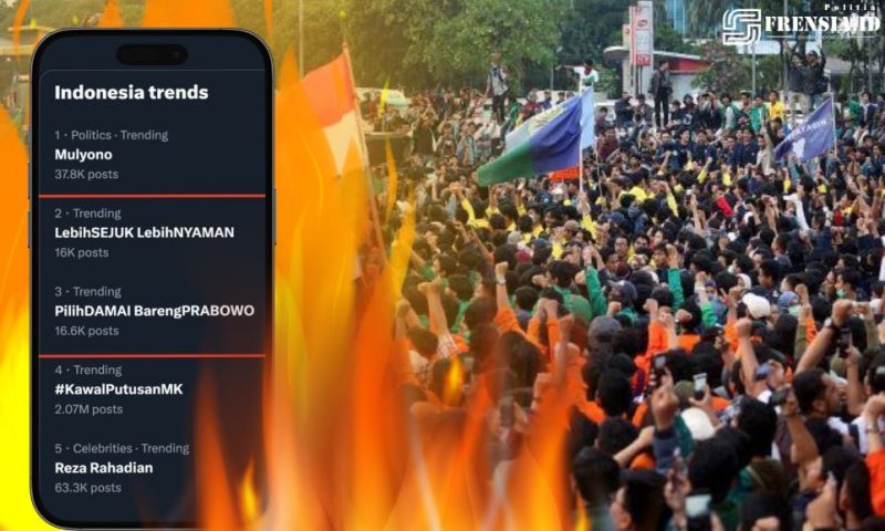 Gambar Di Tengah Peringatan Darurat, Malah Trends PilihDAMAI BarengPRABOWO, Diduga Dilakukan Buzzer (sumber: Ilustrasi/Frensia)