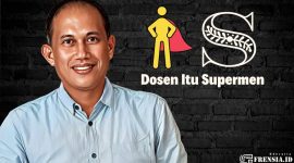 Gambar Dosen Itu Supermen, Sebutan Prof Masduki Saat Menjabarkan Kondisi Perguruan Tinggi Saat ini (Sumber: Ilustrasi?Mashur Imam)