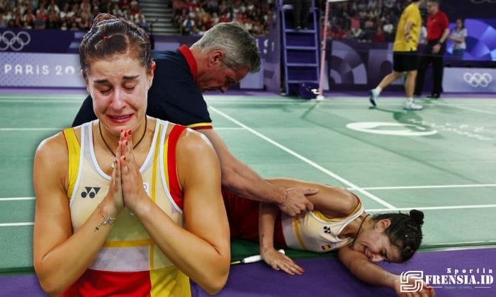 Gambar Hasil Olimpiade Paris 2024 Mengharukan, Caroline Marin Cedera Saat Lagi Hebat-hebatnya (Sumber; Istimewa)