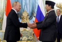 Ilustrasi gambar Prabowo Subianto dan Vladimir Putin sumber tangkapan layar media X 