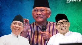 Gambar Kata Gus Yahya, Konflik PBNU-PKB Bukan Masalah Pribadi, Gus Mus: “Itu Soal Yahya Sama Muhaimin” (Sumber; Ilustrasi Mashur Imam/Frensia)