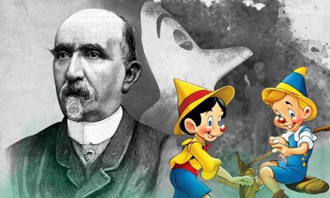 Gambar Penulis Pinokio, Carlo Collodi Dianggap Idap Penyakit Psikosomatis (Sumber: Ilustrasi Mashur Imam/Frensia AI)