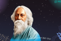 foto sang pujangga India Rabindranath Taghore (Ilustrasi/Prastyo)