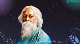 foto sang pujangga India Rabindranath Taghore (Ilustrasi/Prastyo)