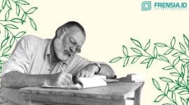foto ernest hemingway menulis (Ilustrasi/prase)