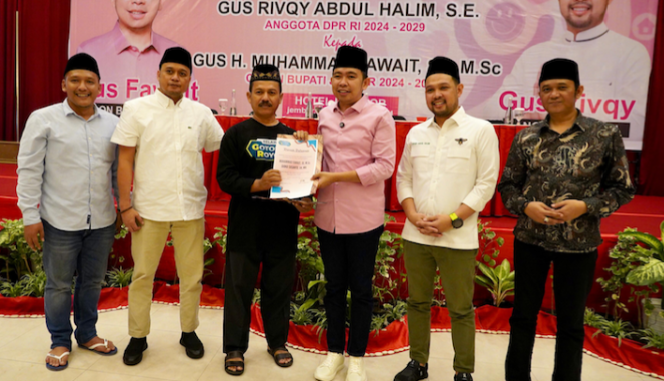 Deklarasi Relawan Gotong Royong (GR) untuk pemenangan Gus Fawaid pada Pilkada Jember - Foto Istimewa (Sam Ridwan/Frensia.id)
