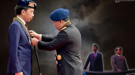 Gambar Hadiri Apel Pengamanan Apel Sumpah Presiden, Jokowi Mendapat Penghargaan (Sumber: Grafis/MashurImam)