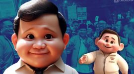 Gambar Prabowo “Gemoy” Dianggap Peneliti Italia Sebagai Gaya Otoriter Populis (Ilustrasi Frensia)