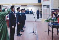 Pimpinan DPRD Jember saat Pengambilan Sumpah Janji (Sumber: Dinas Kominfo Jember)
