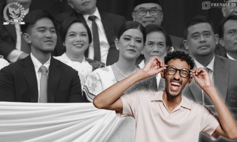 Gambar Viral, Keluarga Jokowi Disorakin Saat Pelantikan Presiden (Sumber: Grafis/Frensia Canva)