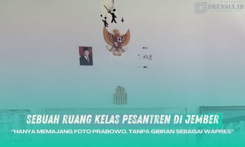 Gambar Beredar, Sebuah Ruang Kelas Pesantren di Jember Hanya Memajang Foto Prabowo, Tanpa Gibran sebagai Wapres (Sumber: Istimwwa/Frensia)