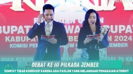 Gambar Debat Ke III Pilkada Jember, Sempat Tidak Kondusif Karena Ada Paslon Yang Melanggar Pemakaian Atribut (Sumber: KPU Jember)