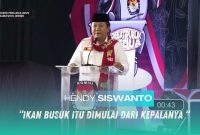 Gambar Hendy Siswanto Singgung Korupsi Bansos (Sumber: Grafis/KPU Jember)