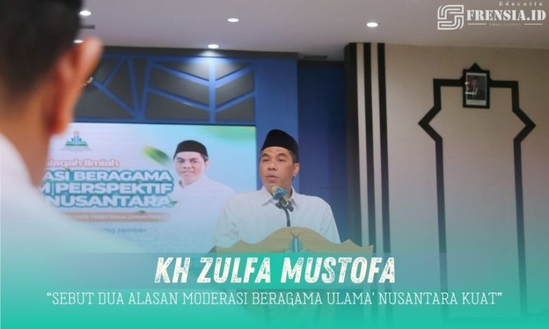 Gambar KH. Zulfa Mustofa Di Halaqoh UIN KHAS, Sebut Dua Alasan Moderasi Beragama Ulama' Nusantara Kuat (Sumber: Isitimewa/Frensia)
