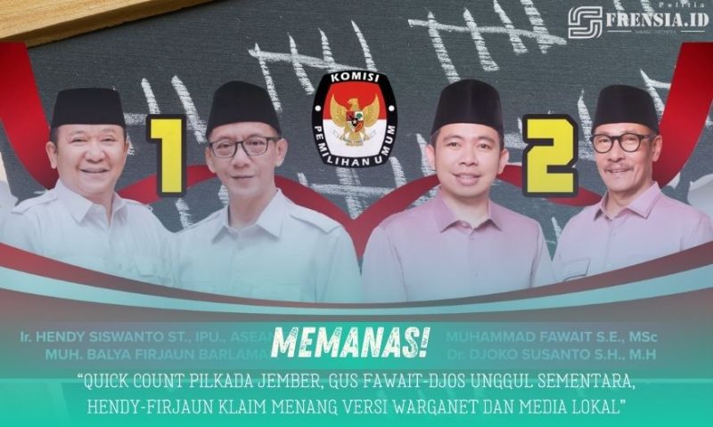 Gambar Memanas! Quick Count Pilkada Jember, Gus Fawait-Djos Unggul Sementara, Hendy-Firjaun Klaim Menang Versi Warganet dan Media Lokal (Sumber: Grafis/Mashur Imam)