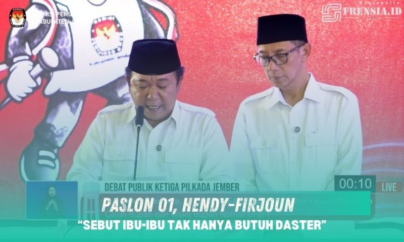 Gambar Paslon 01, Hendy-Firjoun Sebut Ibu-Ibu Tak Hanya Butuh Daster (Sumber: KPU Jember)
