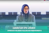 Gambar Sambutan Ketua KPU Jember: Apresiasi Seluruh Paslon dan Pendukungnya (Sumber: KPU Jember)